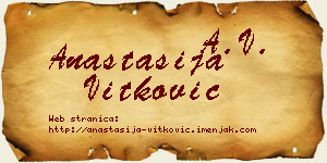 Anastasija Vitković vizit kartica